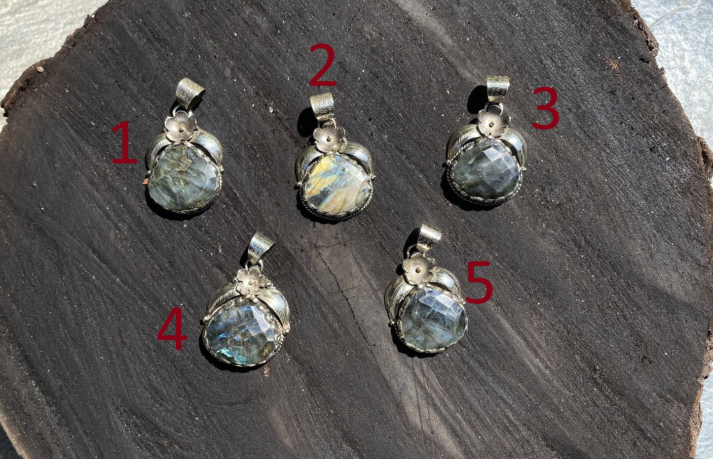 Natural Labradorite Pendant adorned with Tibetan Silver details, Floral Themed Pendant, Unisex pendant for fashion lovers, Bohemian pendant.