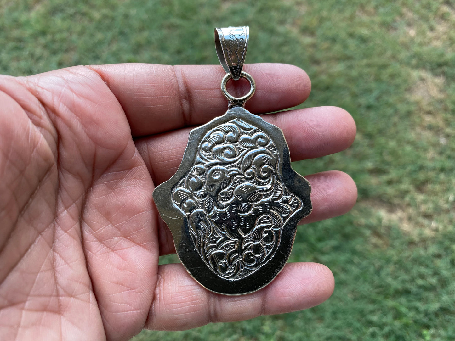 Natural Labradorite Tibetan Silver Small Pendant, Healing Crystal, Women Jewelry, Birthstone Pendant, Ethnic Jewelry, Natural Stone Pendant