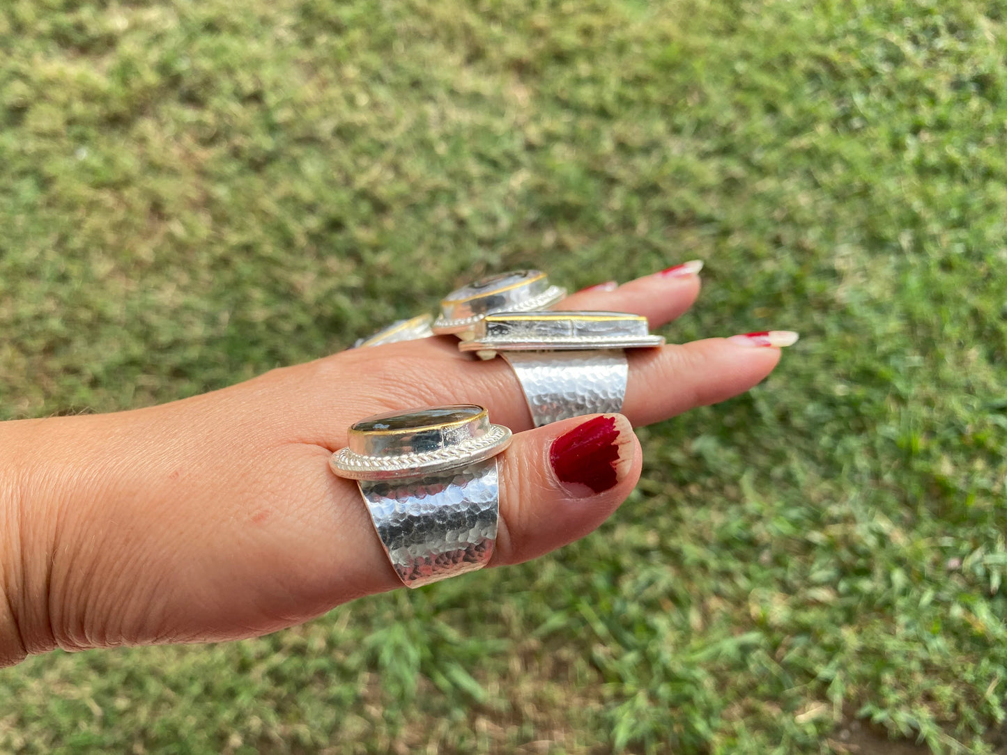 Natural Pietersite Adjustable Two Tone Ring, Gold with Silver Overlay, Fashion Ring, Unique Jewelry, Gemstone Ring, Elegant jewelry