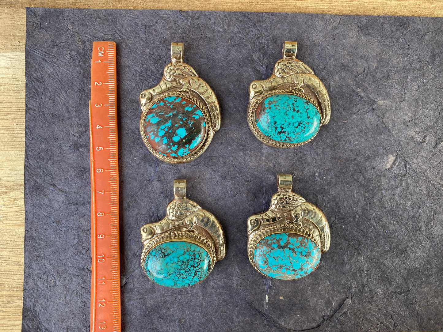 Natural Turquoise Tibetan Silver Pendant, Women's or Men's Jewelry, Ethnic Jewelry, Pendant, Birthstone, Birthday Gift, Pendant for Necklace