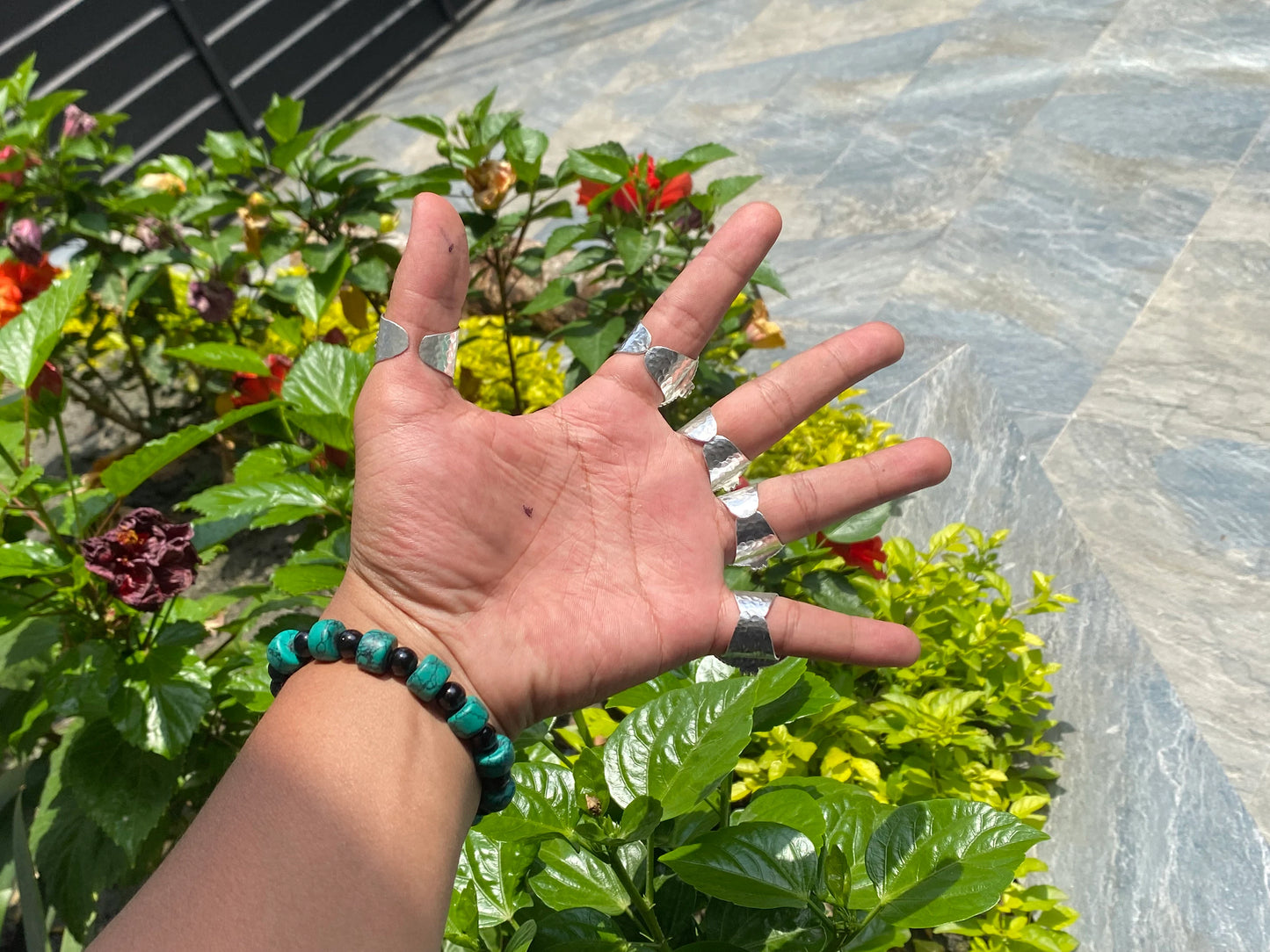 Nepal's Finest: Aesthetic Turquoise Women's Ring, Adjustable Unisex Ring, Antique Ring, Hippie Fashion, Two tone Ring.