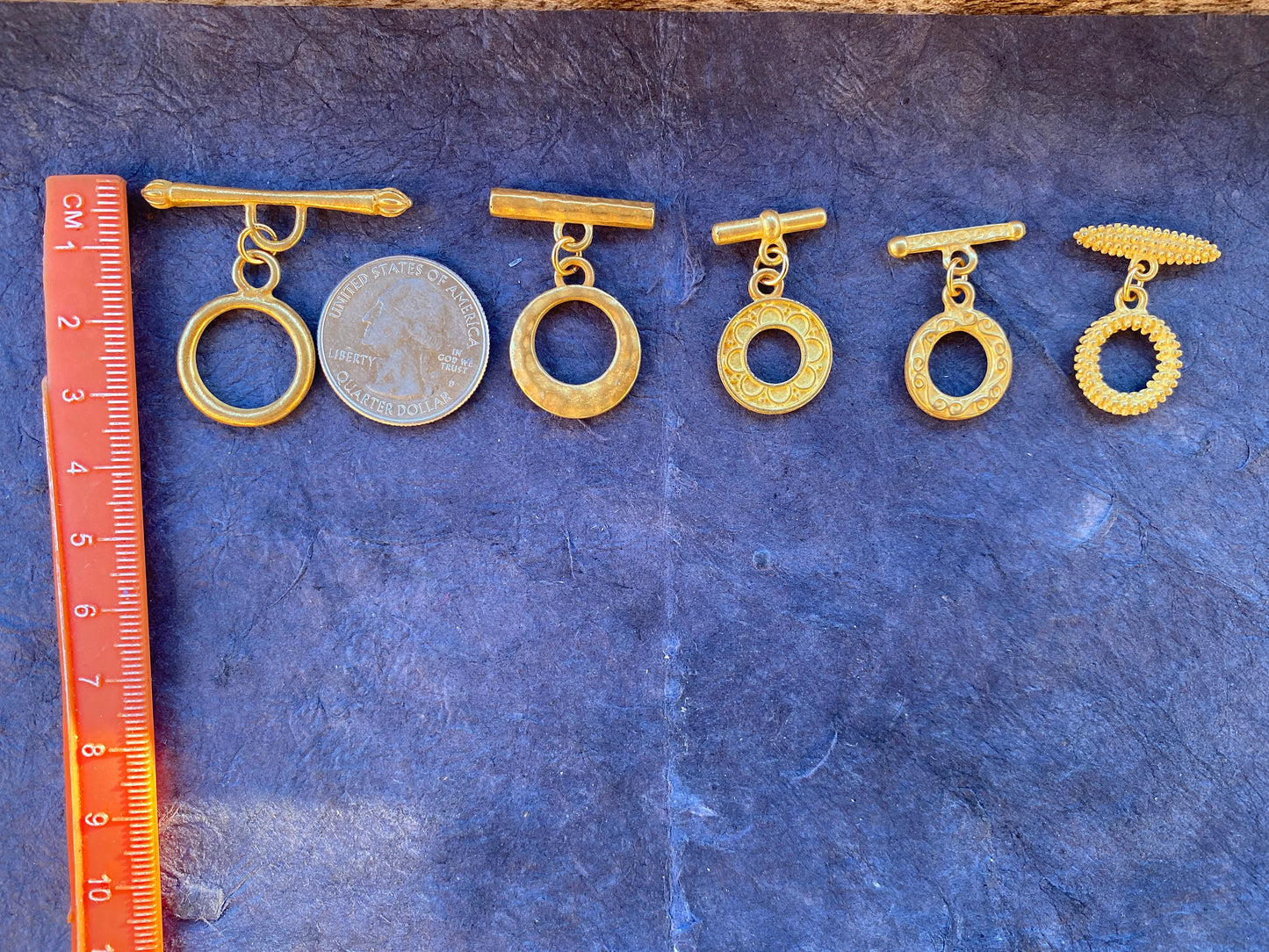 New Classics Toggle, High Quality 18K Brushed Gold Overlay Toggle Clasp, T Bar Fasteners for Necklace, Bracelet Closures, Designer's Toggles