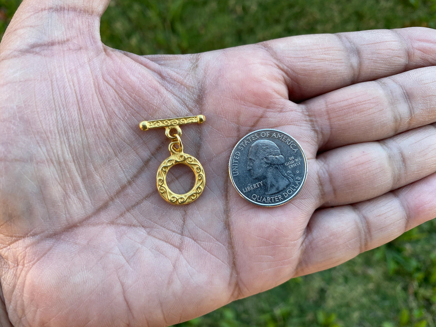 New Classics Toggle, High Quality 18K Brushed Gold Overlay Toggle Clasp, T Bar Fasteners for Necklace, Bracelet Closures, Designer's Toggles
