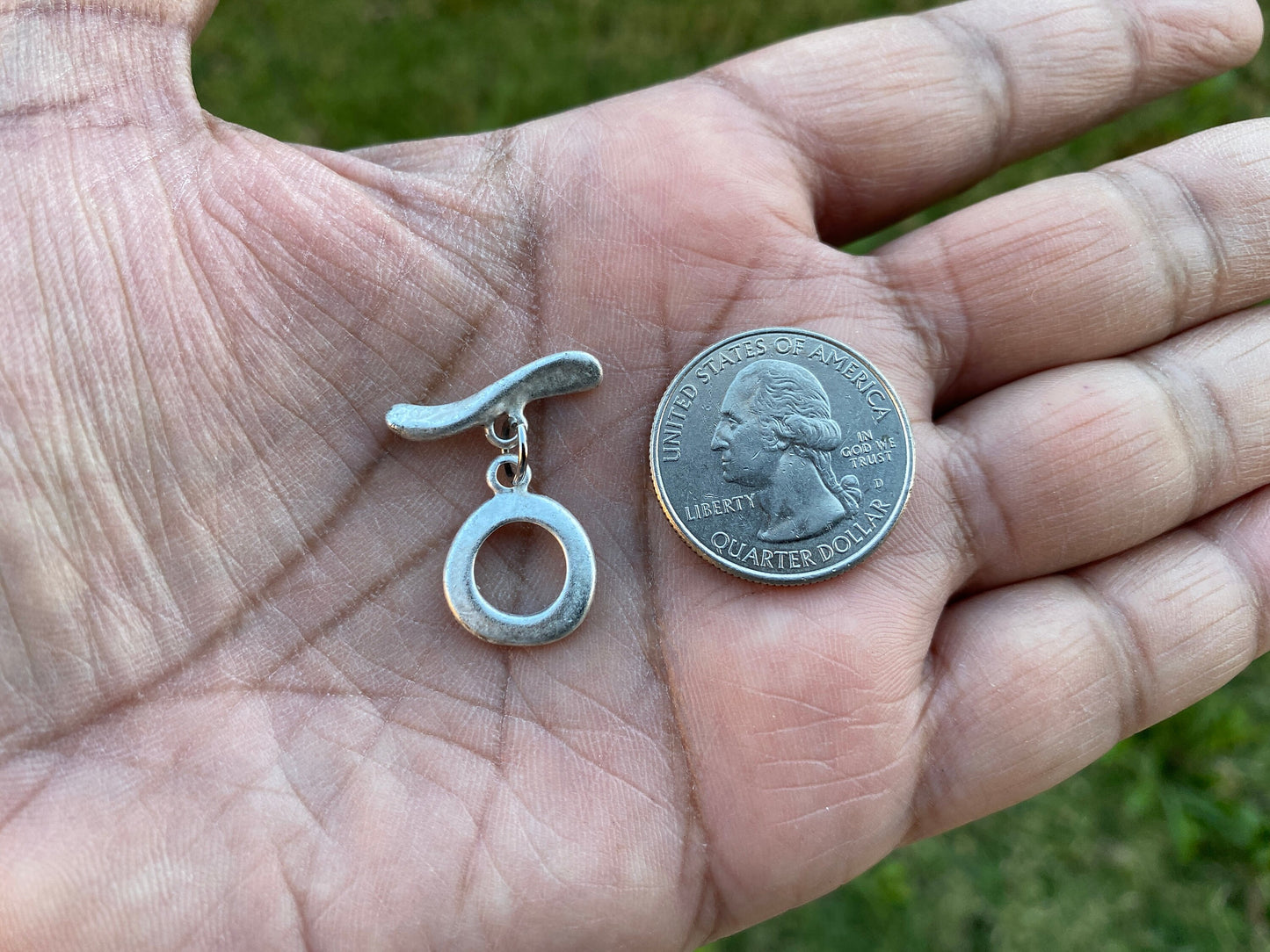 New Fancy Toggles, High Quality Brushed Silver Overlay Toggle Clasp, T Bar Fasteners for Necklace, Bracelet Closures, Designer's Toggles