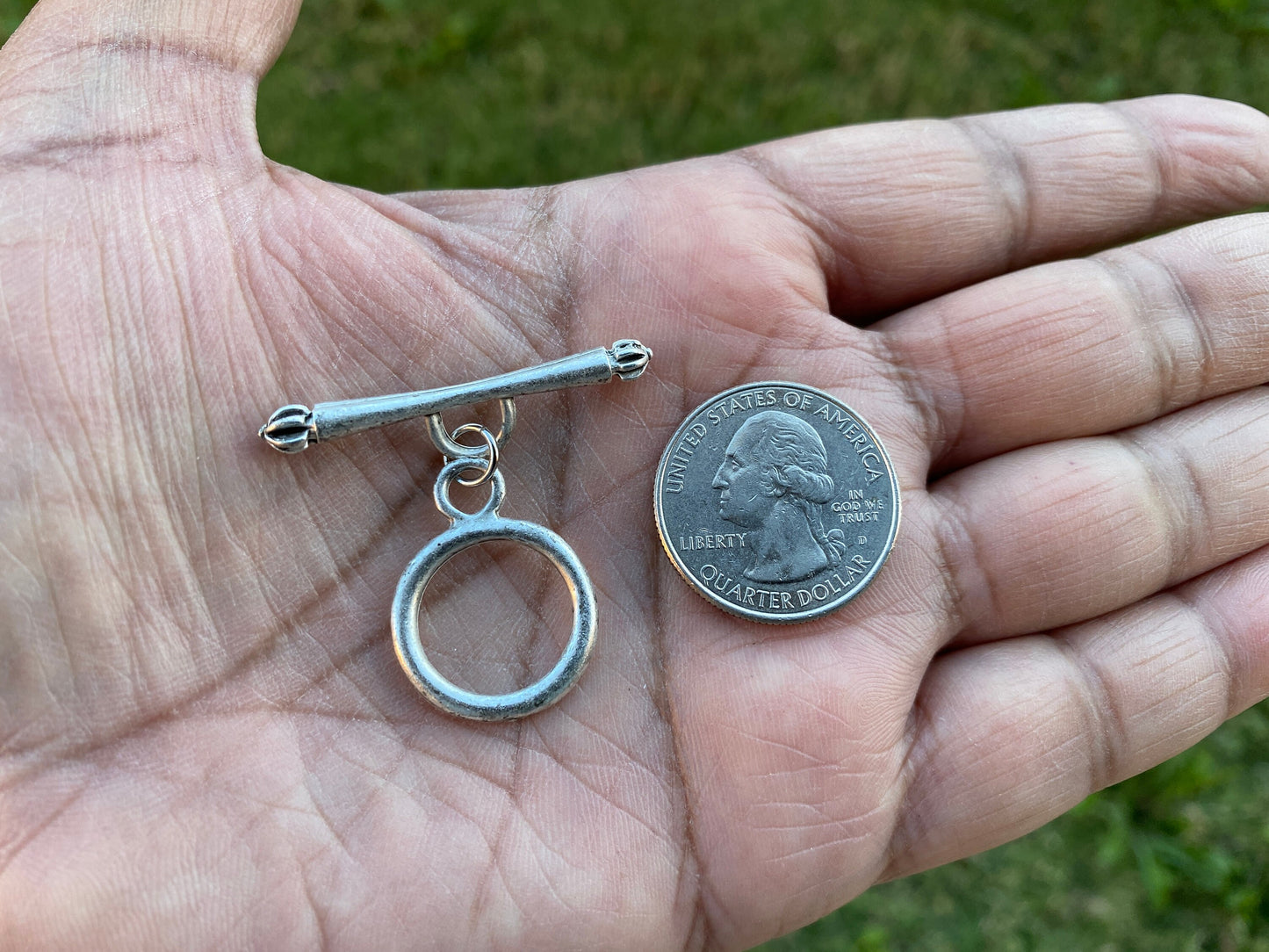 New Fancy Toggles, High Quality Brushed Silver Overlay Toggle Clasp, T Bar Fasteners for Necklace, Bracelet Closures, Designer's Toggles