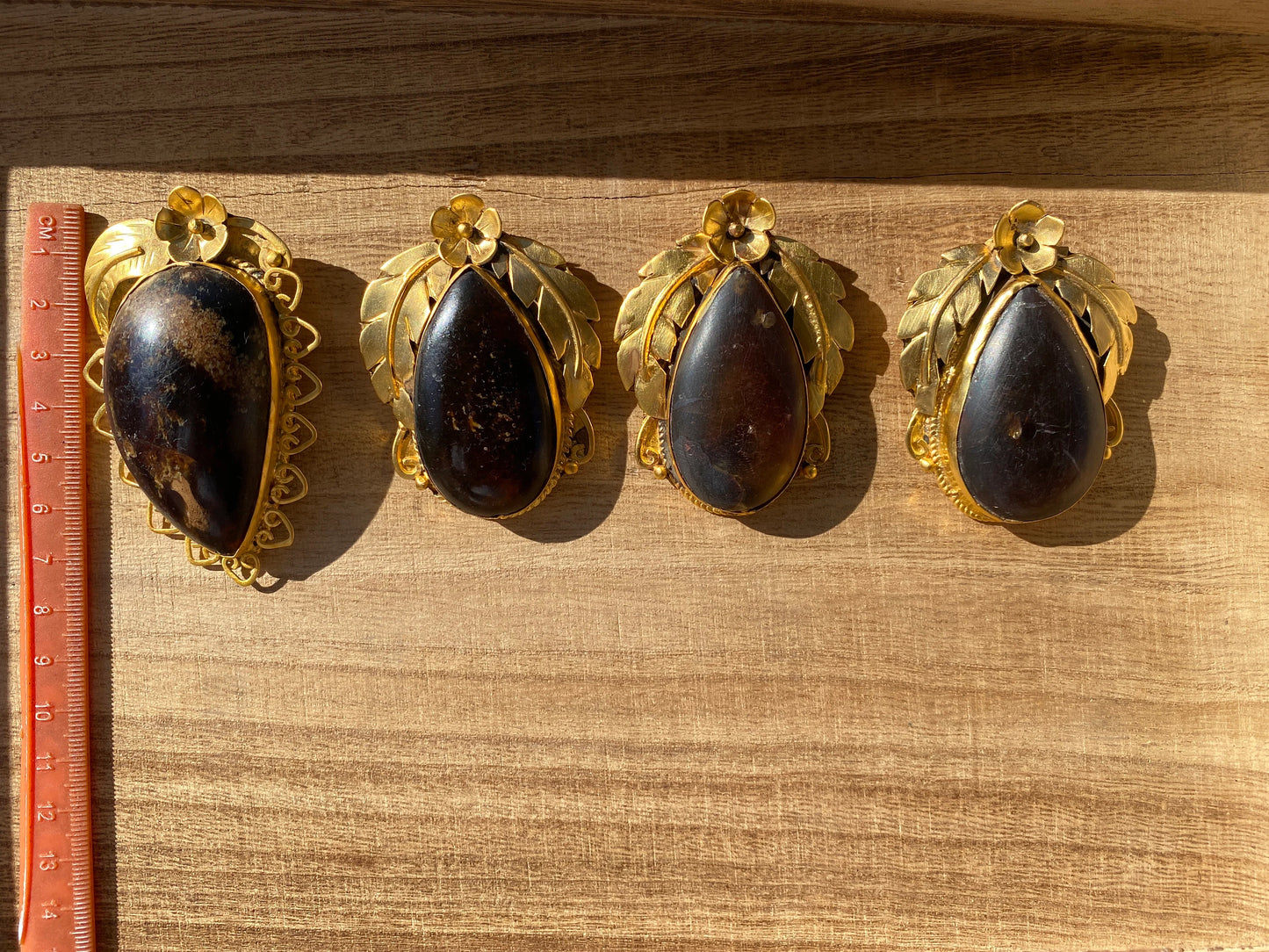 Amber Gemstone Pendant, Non tarnish Brushed Gold Overlay Jewelry, Fossilized Resin, Ancient Treasure, Organic Jewelry, Vintage Allure