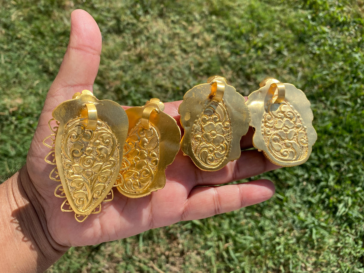 Amber Gemstone Pendant, Non tarnish Brushed Gold Overlay Jewelry, Fossilized Resin, Ancient Treasure, Organic Jewelry, Vintage Allure