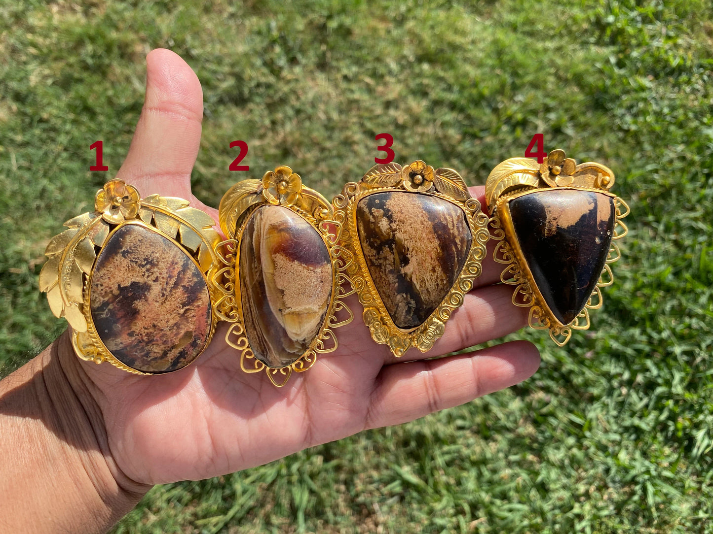 Amber Gemstone Pendant, Non tarnish Brushed Gold Overlay Jewelry, Fossilized Resin, Ancient Treasure, Organic Jewelry, Vintage Allure