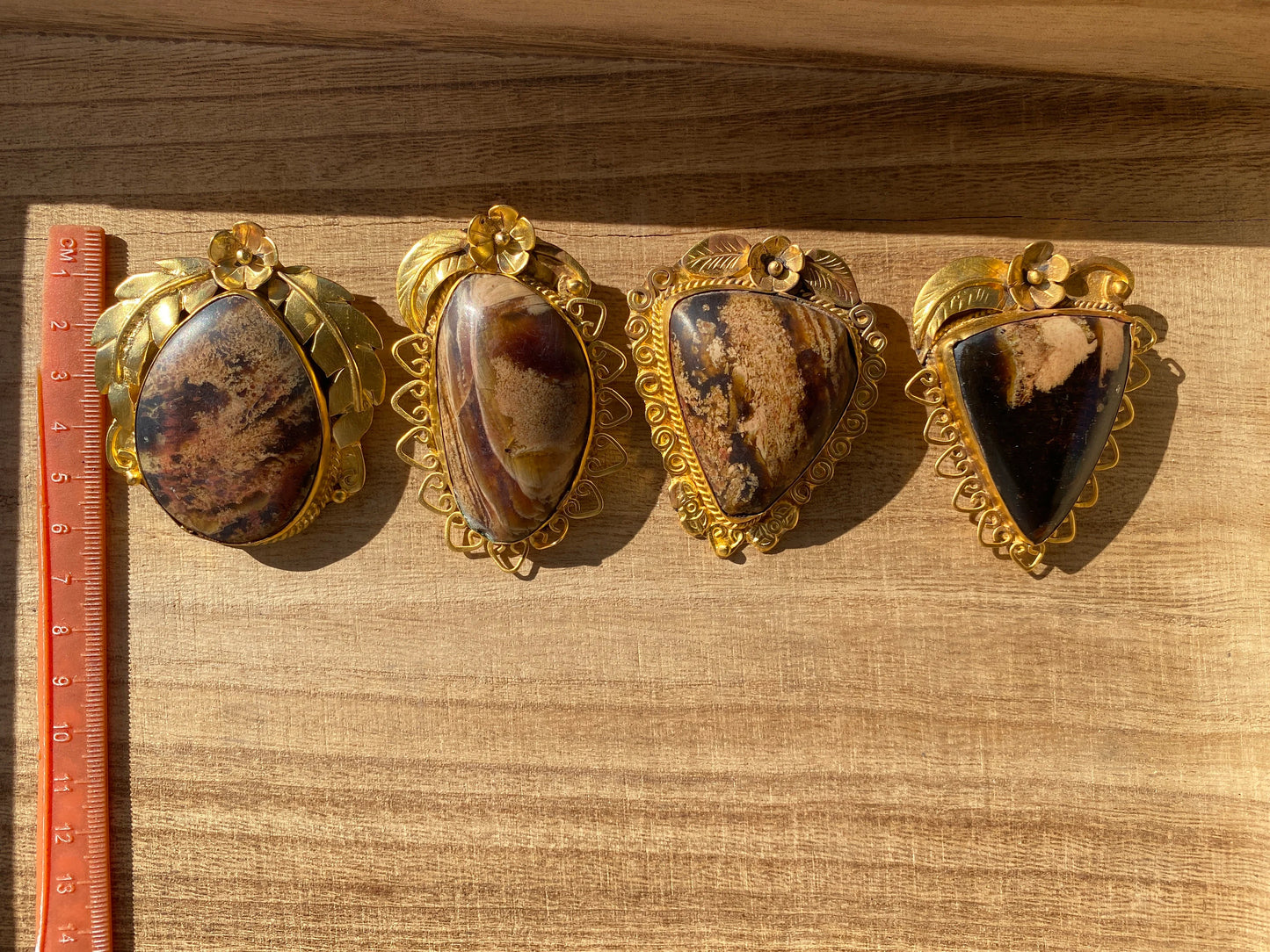 Amber Gemstone Pendant, Non tarnish Brushed Gold Overlay Jewelry, Fossilized Resin, Ancient Treasure, Organic Jewelry, Vintage Allure