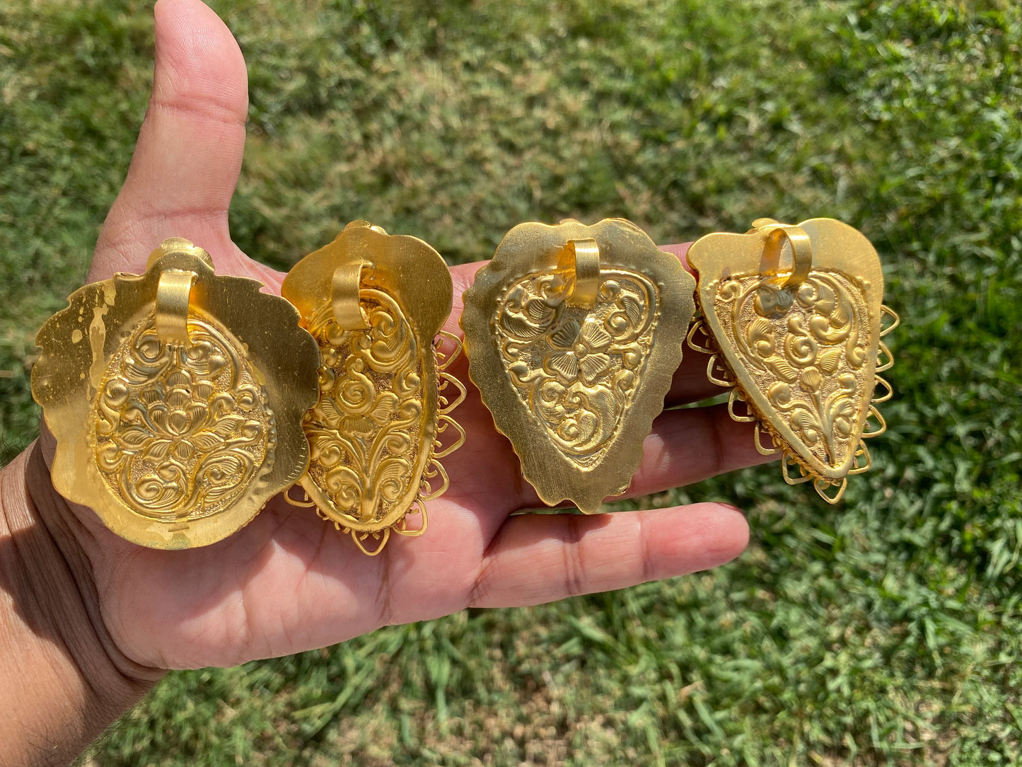 Amber Gemstone Pendant, Non tarnish Brushed Gold Overlay Jewelry, Fossilized Resin, Ancient Treasure, Organic Jewelry, Vintage Allure