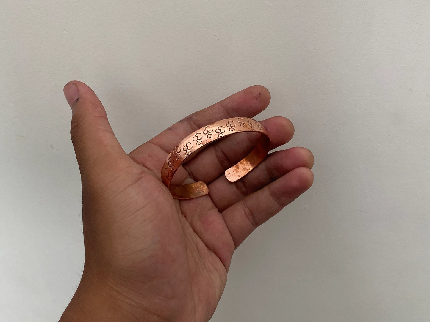 OM carved Copper Bangles, Handmade Bracelet, Healing Bracelet, Adjustable Bangles, Bracelet for Meditation, Bracelet for positivity, Unisex.