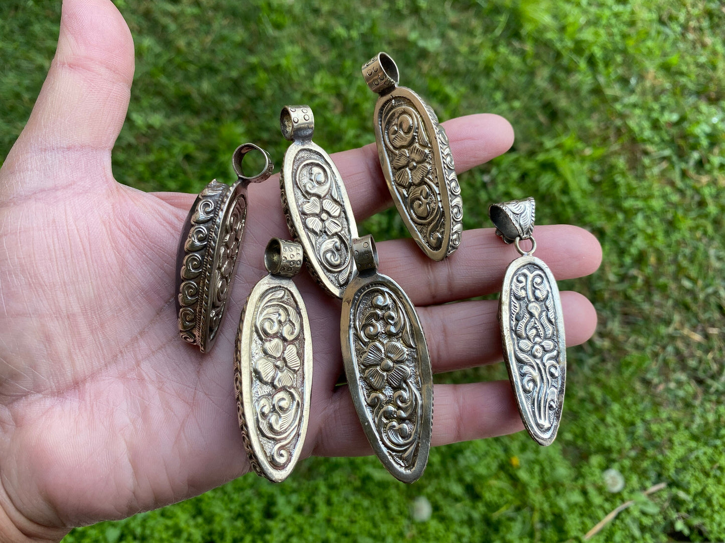 Orthoceras Fossil Tibetan Silver Pendant, Fossilized Pendant, Wiccan Jewelry, Black Stone Pendant, Fossil Jewelry, Orthoceras Jewelry, Boho