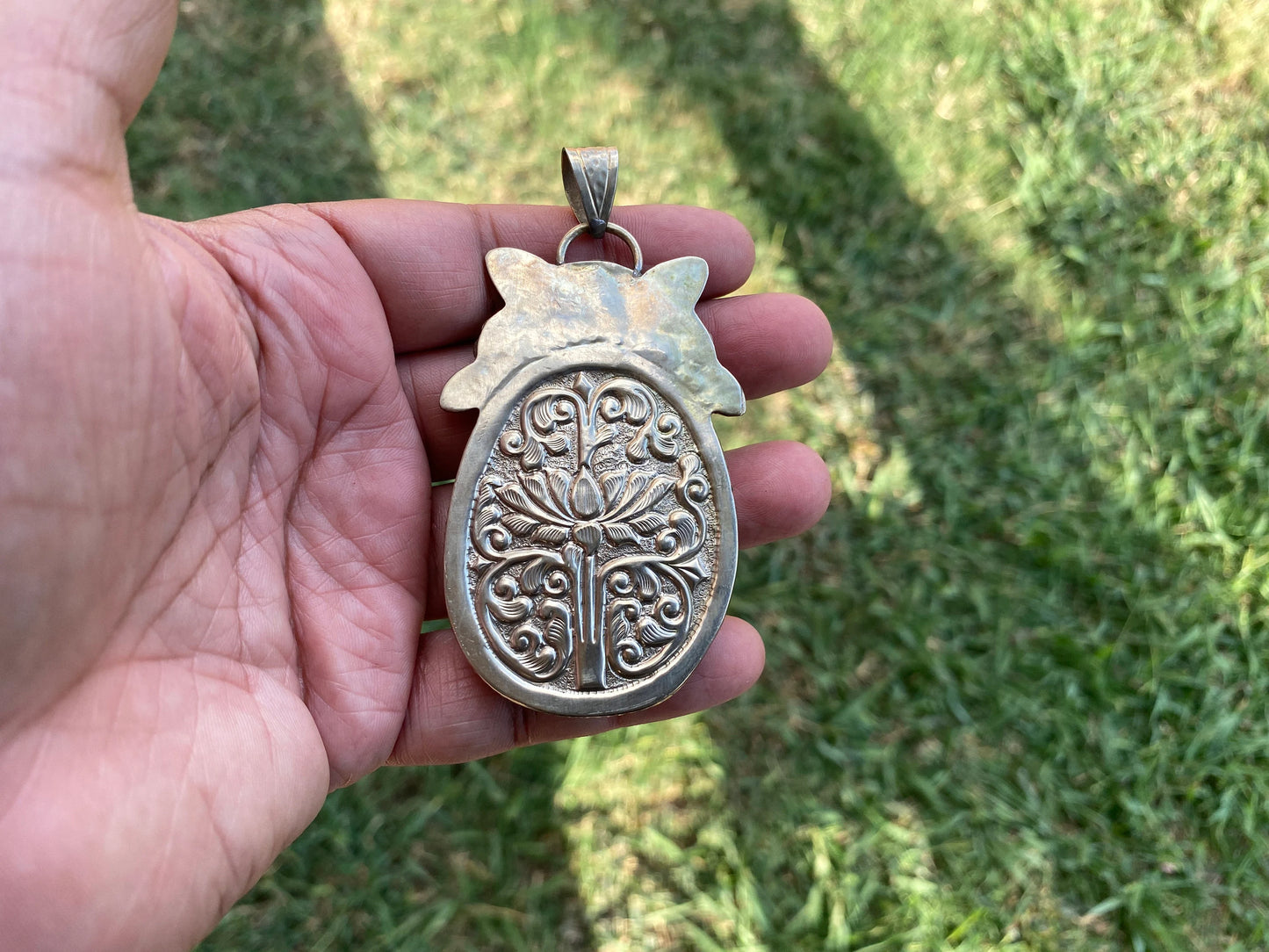 Pisces Zodiac Symbol Tibetan Silver Pendant, Stabilized Turquoise Color, Fish Symbol, Birth Sign, Horoscope Inspired, Astrology Jewelry