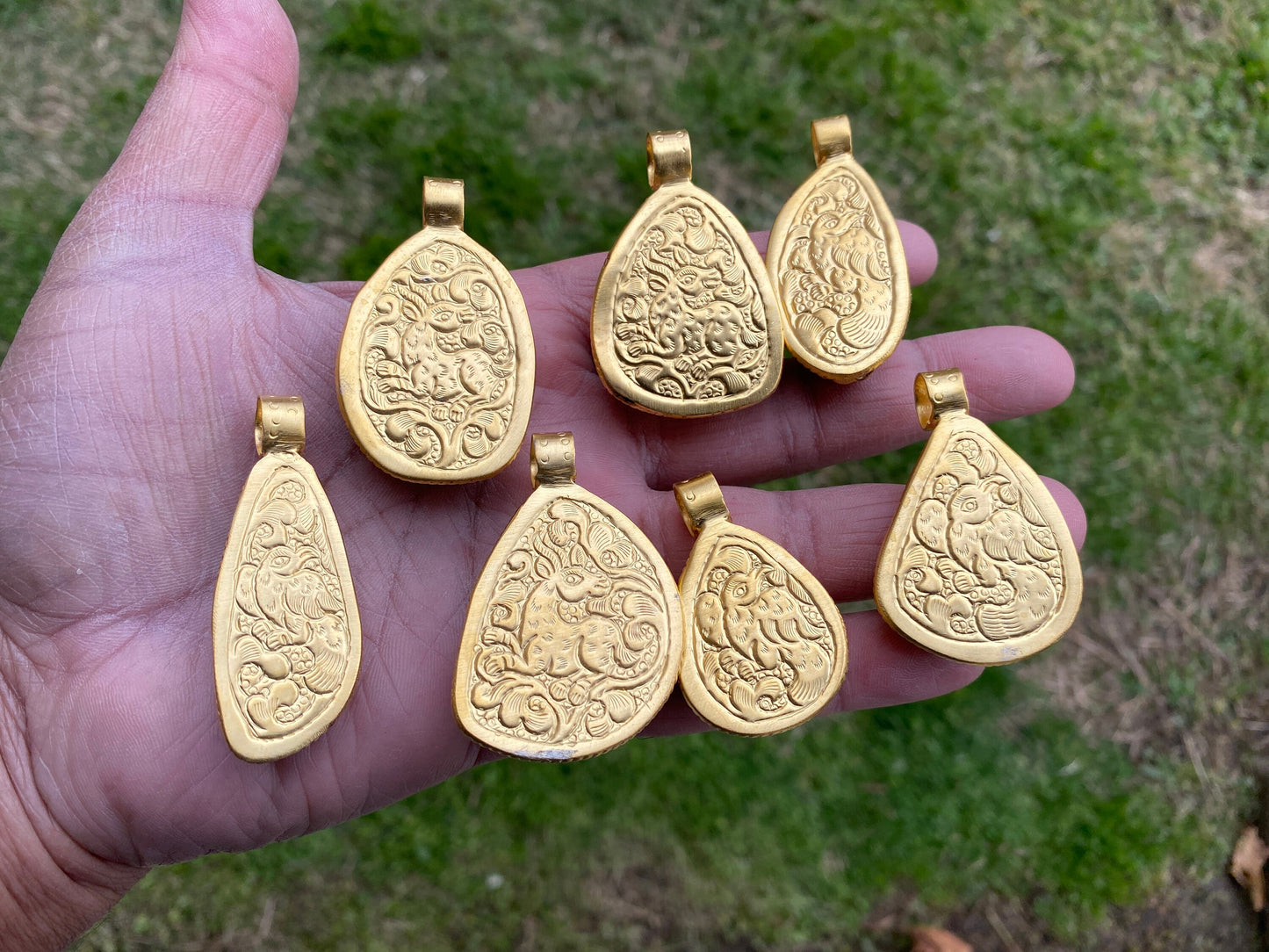 Raw Agate Druzy Stone Non Tarnish Brushed Gold Overlay Pendant, Healing Pendant, Hill Tribe Women's Jewelry, Birthstone Pendant for Necklace