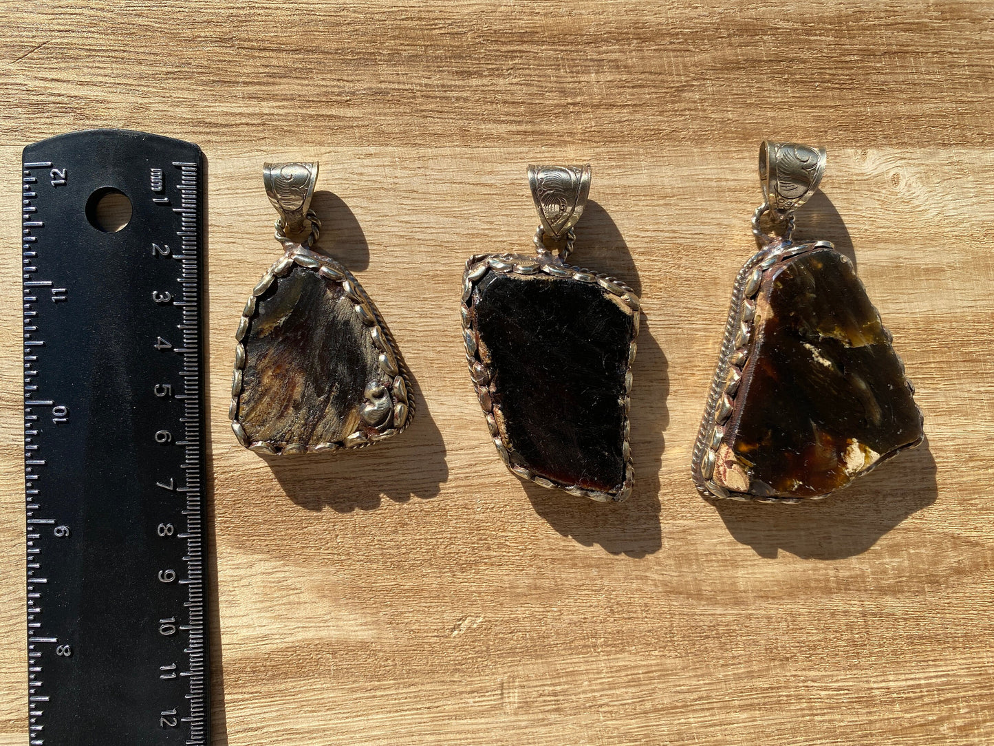 Raw Amber Slab Tibetan Silver Pendant, Natural History Inspired Jewelry, Amber Healing Properties Jewelry, Earthy Bohemian Jewelry, Boho