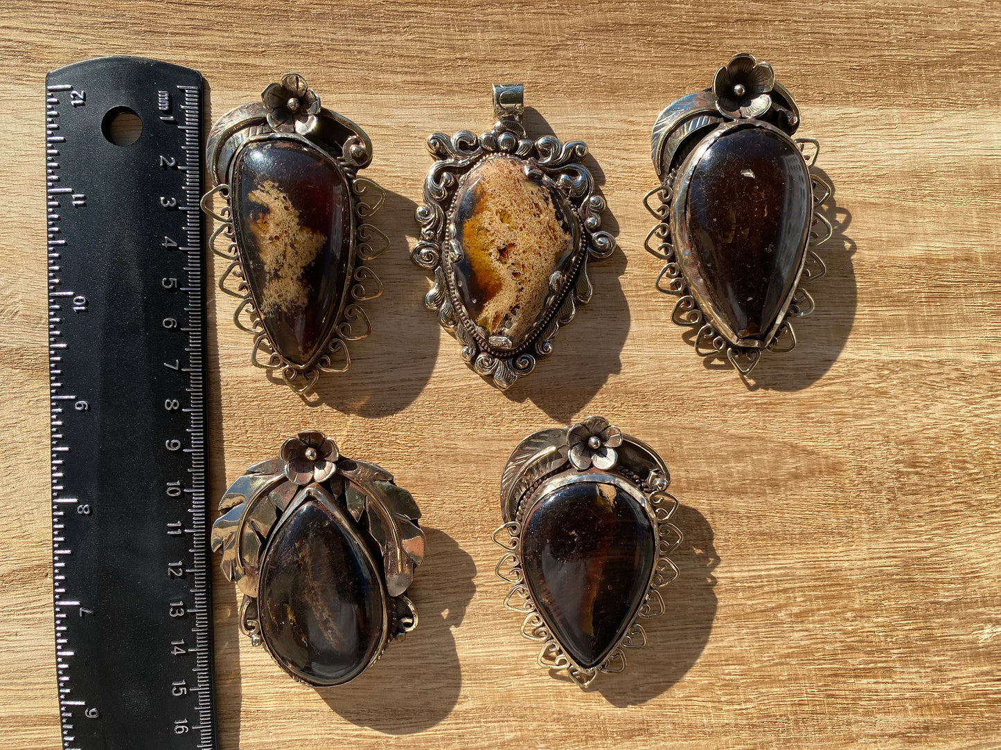 Raw Baltic Amber Tibetan Silver Pendant, Fossilized Amber Jewelry, Ancient Style Amber Pendant, Earthy Bohemian Jewelry, Amber Jewelry Gift