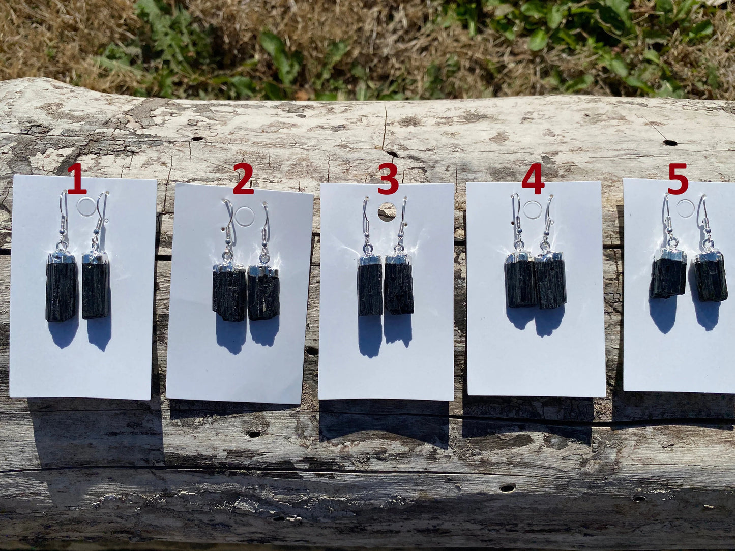 Raw Black Tourmaline Earrings, Silver Electroplated, Raw Gemstone Earrings, Dangle Earring, Gifts for Mom, Mothers Day Gift, Healing Crystal