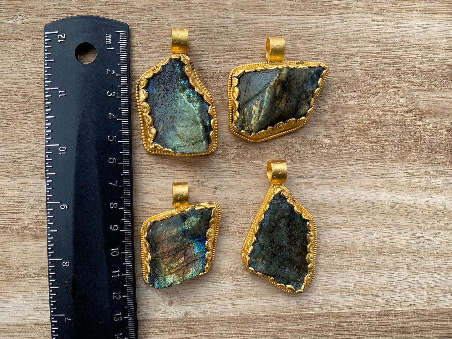 Raw Labradorite Natural Stone, Non Tarnish Brushed Gold Overlay, Natural Stone Jewelry, Natural Beauty, Grounding Gem, Unique Jewelry
