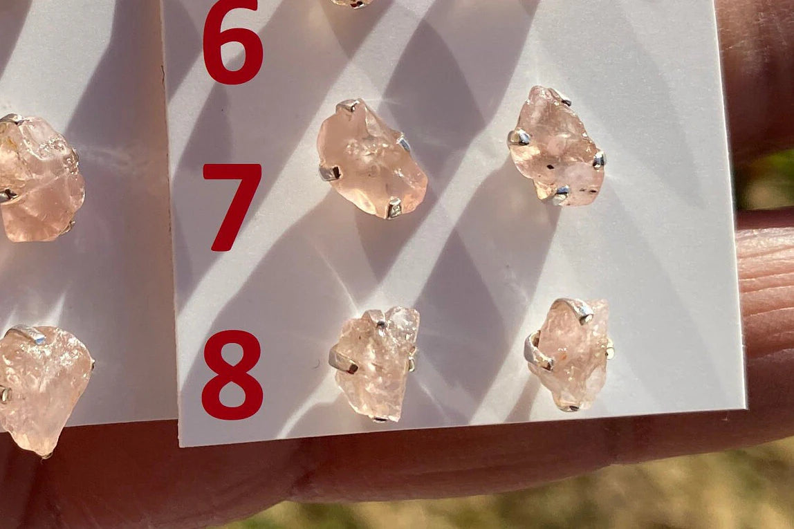Raw Natural Morganite Gemstone Stud Earrings, Sterling Silver, Rough Morganite Stud Earrings, Morganite Jewelry, Prong Earring, Post Earring