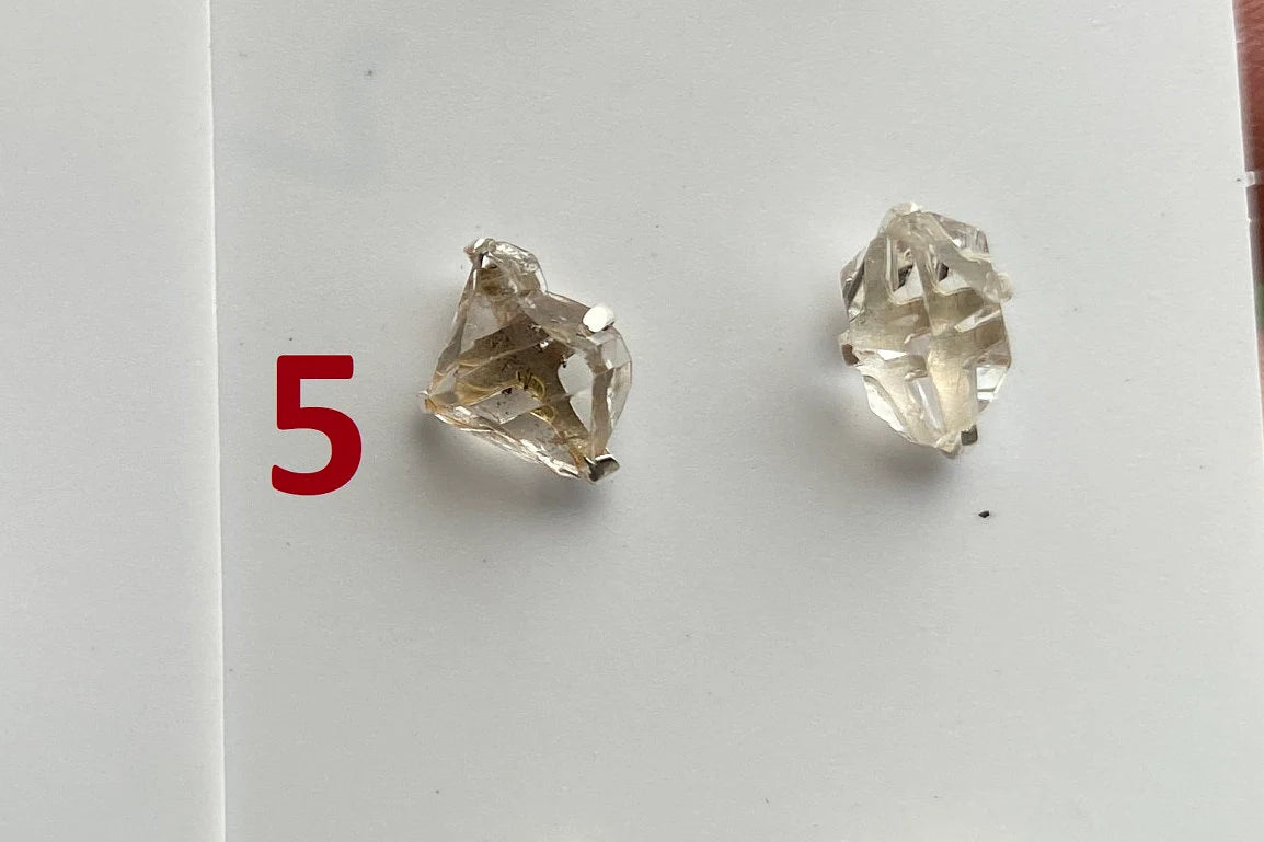 Raw Small Herkimer Diamond Stud Earrings, Sterling Silver, Healing Crystal Earring, Natural Gemstone Jewelry, Anniversary Gift, Bridesmaid