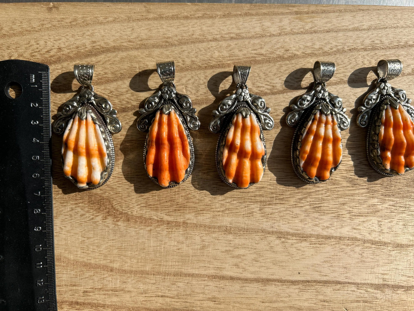 Raw Spiny Oyster Shell Tibetan Silver Pendant, Native American Style Jewelry, Southwestern Jewelry, Bohemian Jewelry For Men or Women
