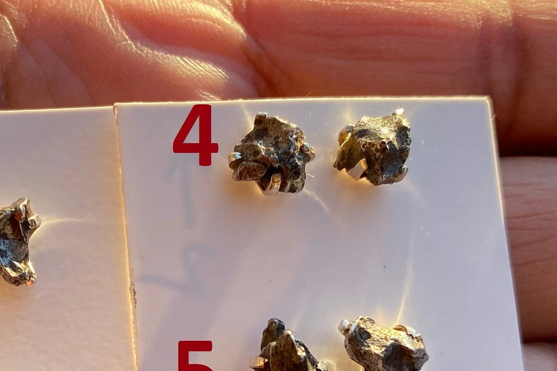Tiny Genuine Raw Pyrite Sterling Silver Chunk Healing Stone Stud Earrings, Rieke stones , Raw Gemstone Stud , Geo Earring, Rock Stud Earring