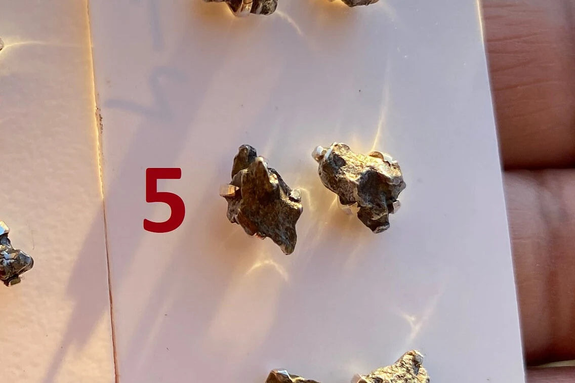 Tiny Genuine Raw Pyrite Sterling Silver Chunk Healing Stone Stud Earrings, Rieke stones , Raw Gemstone Stud , Geo Earring, Rock Stud Earring