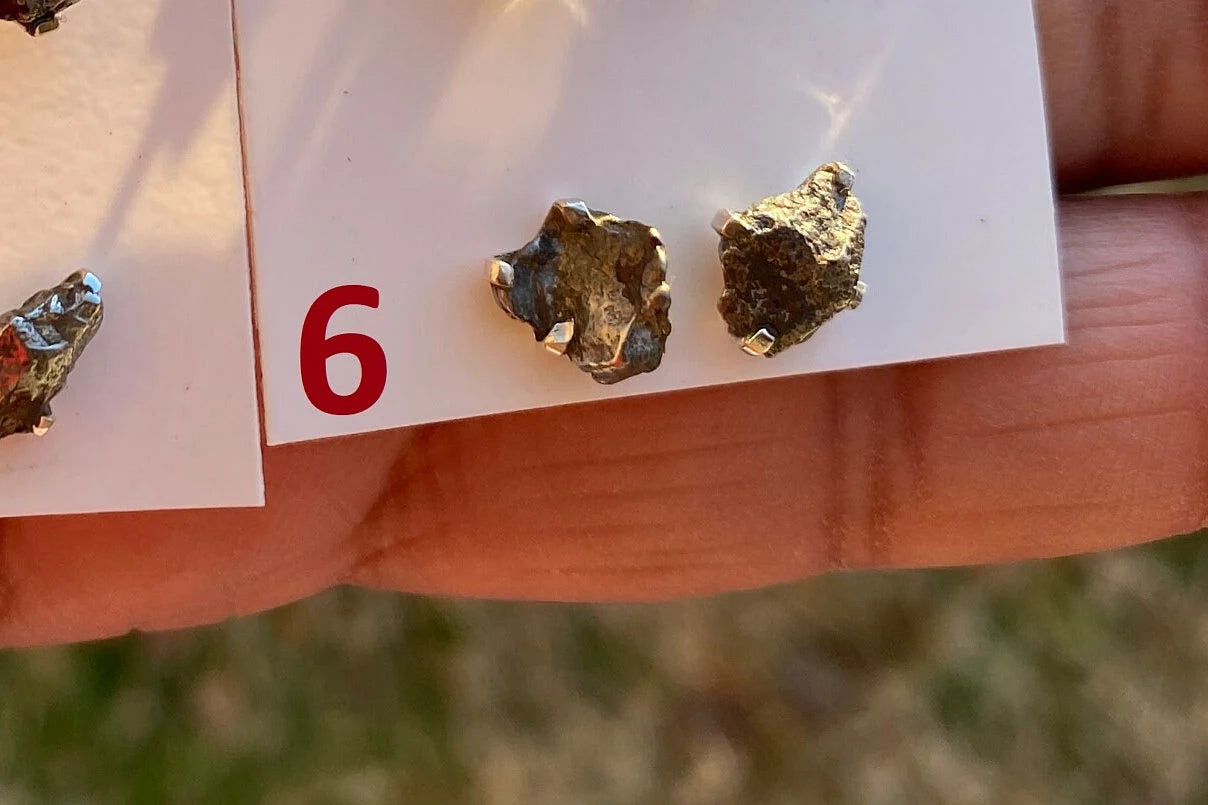 Tiny Genuine Raw Pyrite Sterling Silver Chunk Healing Stone Stud Earrings, Rieke stones , Raw Gemstone Stud , Geo Earring, Rock Stud Earring