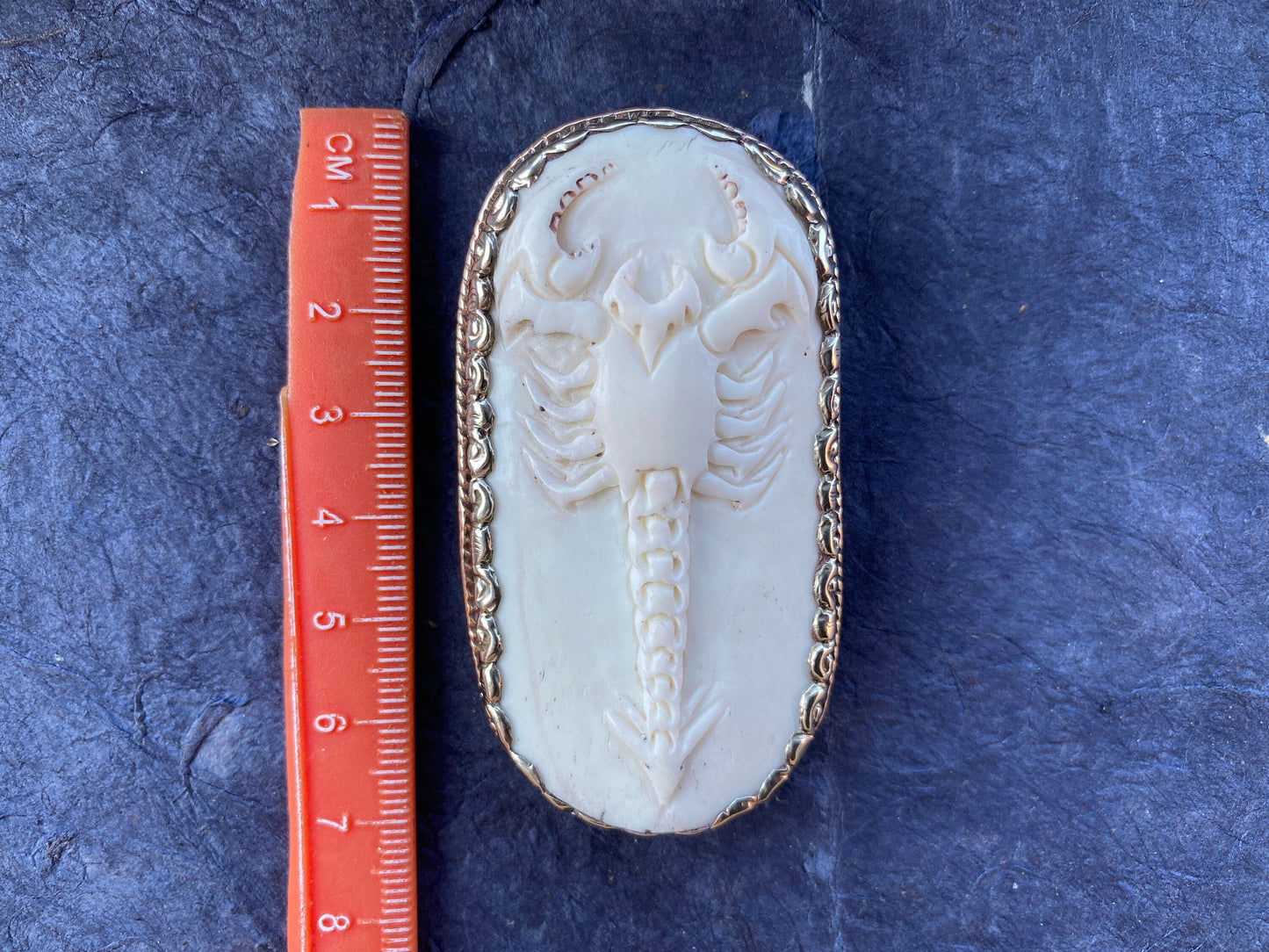 Scorpio Zodiac Sign Bone Pendant, Tibetan Silver, Horoscope Medallion, Unisex Pendant, Astrology Jewelry, Scorpion Designs, Carved Monkey