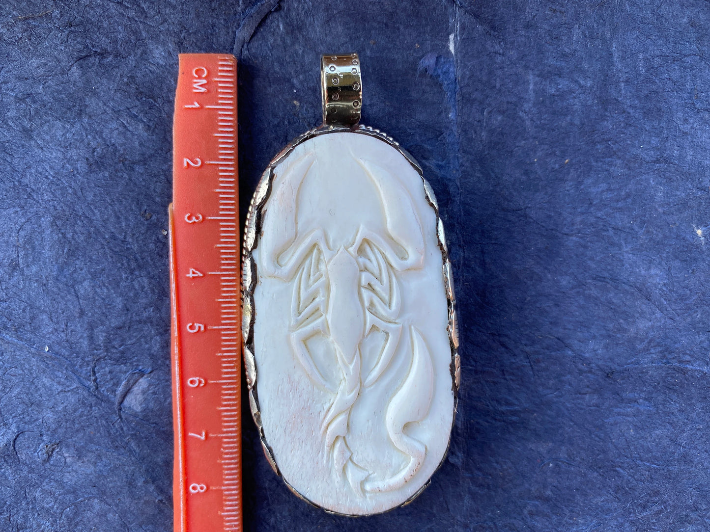 Scorpio Zodiac Sign Bone Pendant, Tibetan Silver, Horoscope Medallion Pendant, Unisex Pendant, Astrology Jewelry, Scorpion Designs Pendant