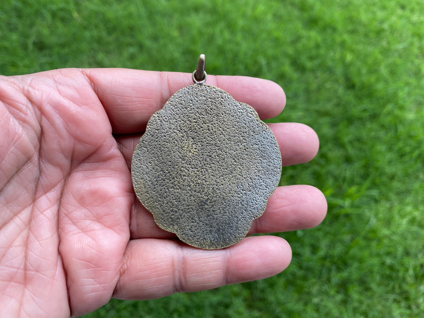 Shell Antique Brass Tibetan Pendant, Hand Carved Tibetan Jewelry, Yoga Jewelry, Boho, Tribal Pendant for Necklace, Ethnic Women Jewelry,
