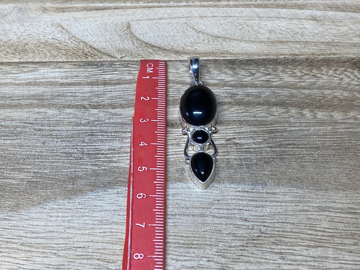 Silver Overlay Small Pendant, Black Onyx Gemstone, Teardrop & Oval Shape, Handmade, Birthstone, Pendant for Necklace, Himalayan Jewelry