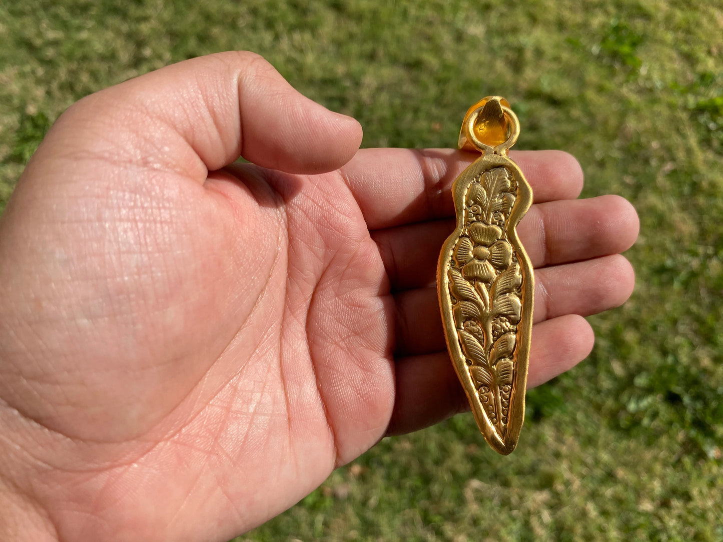 Skull with Bear and Eagle Bone Pendant, Non Tarnish High Quality 18k Brushed Gold Overlay, Unisex Skull Pendant, Clown Pendant, Punk Jewelry