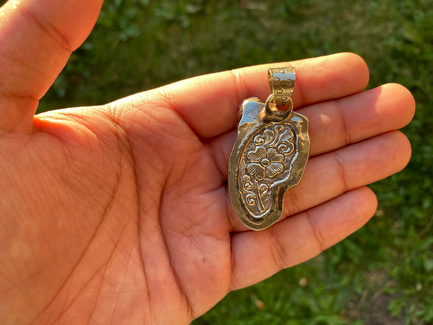 Small Dragon Carved Buffalo Bone Tibetan Silver Pendant, Fairy Tale Dragon, Himalayan Jewelry, For Protection, Unique Design, Gothic Jewelry
