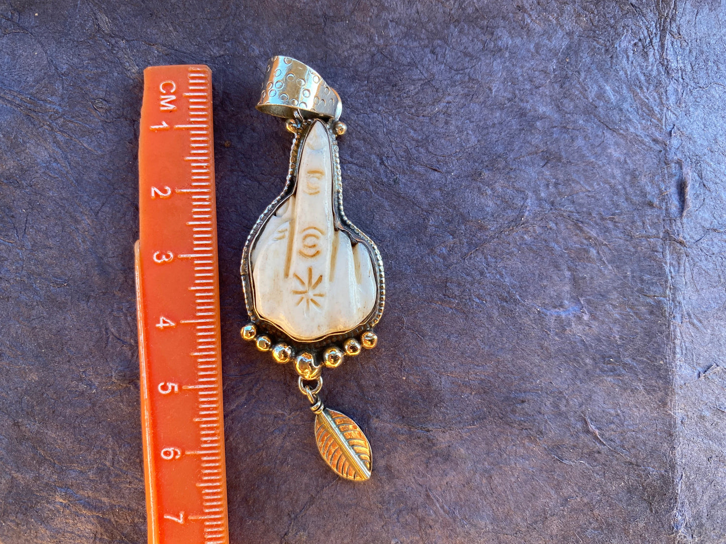 Small Funny Middle Finger Figure Bone Carved Tibetan Silver Pendant, Funny Fuck You Jewelry Gift, F word Pendant, Middle Finger Jewelry