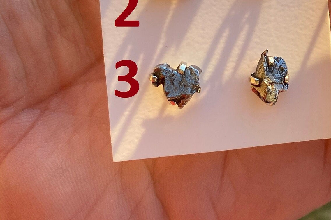 Small Genuine Raw Pyrite Sterling Silver Healing Stone Stud Earrings, Rieke stones , Tiny Raw Gemstone Stud , Geo Earring, Rock Stud Earring