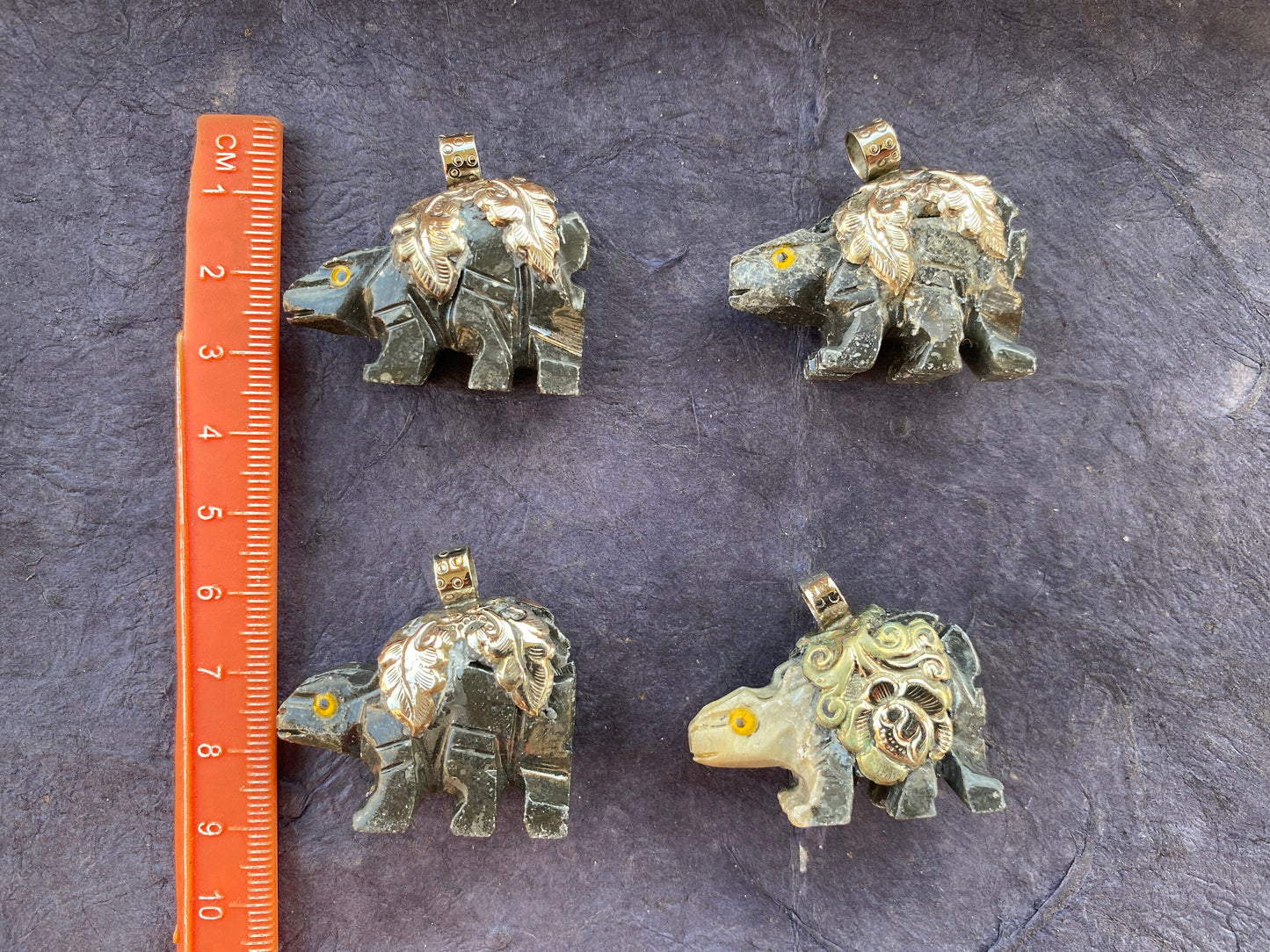 Small Hand Carved Stegosaurus Dinosaur Tibetan Silver Pendant, Natural Soapstone Animal Carving, Spirit Animal, Animal Lover's Jewelry