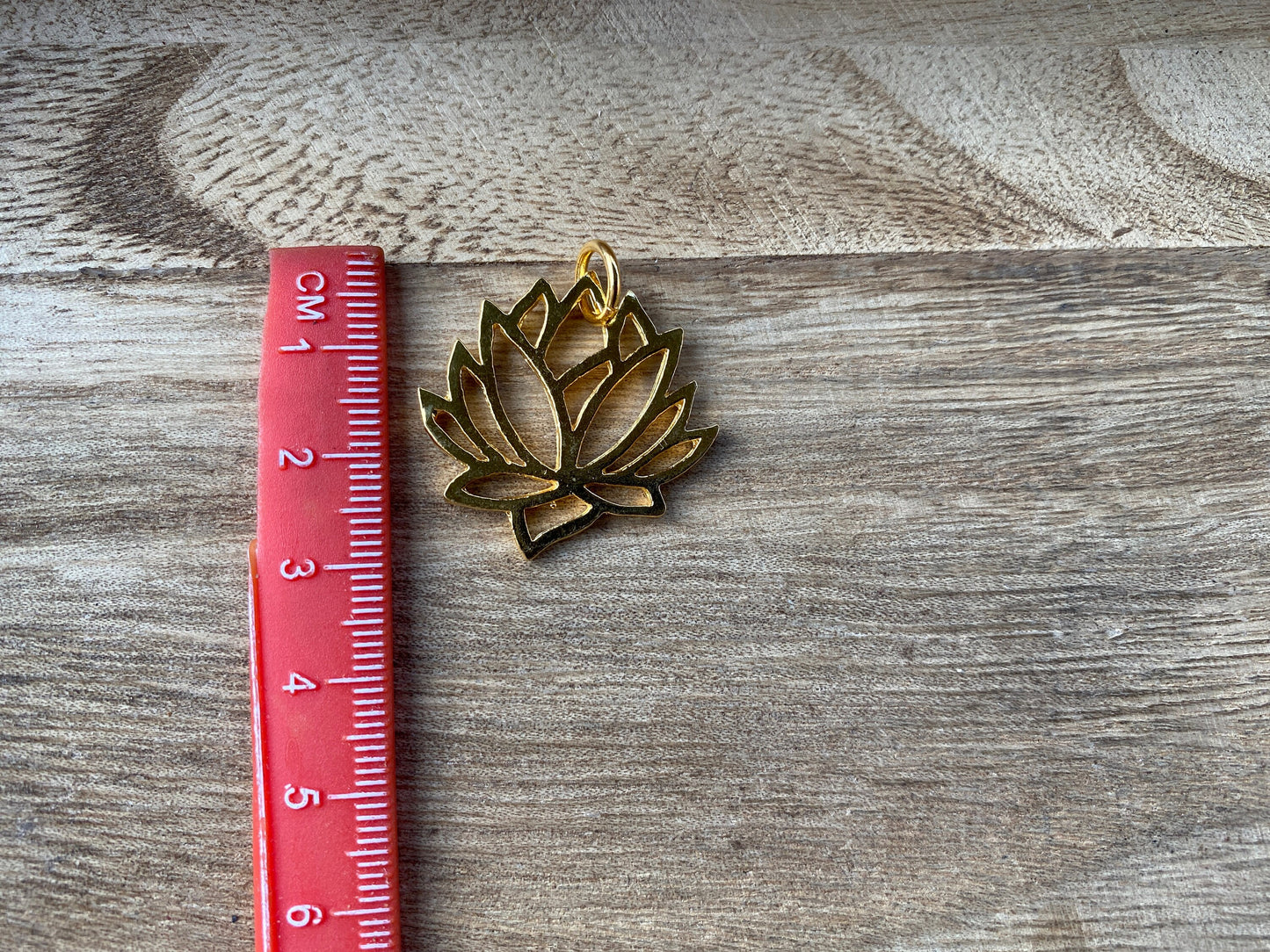 Small Lotus Flower Gold Charm, Gold Overlay Over Brass, Charms for Earring/Necklace/Bracelets,Bridesmaids, Jewelry Findings,Jewelry Supplies