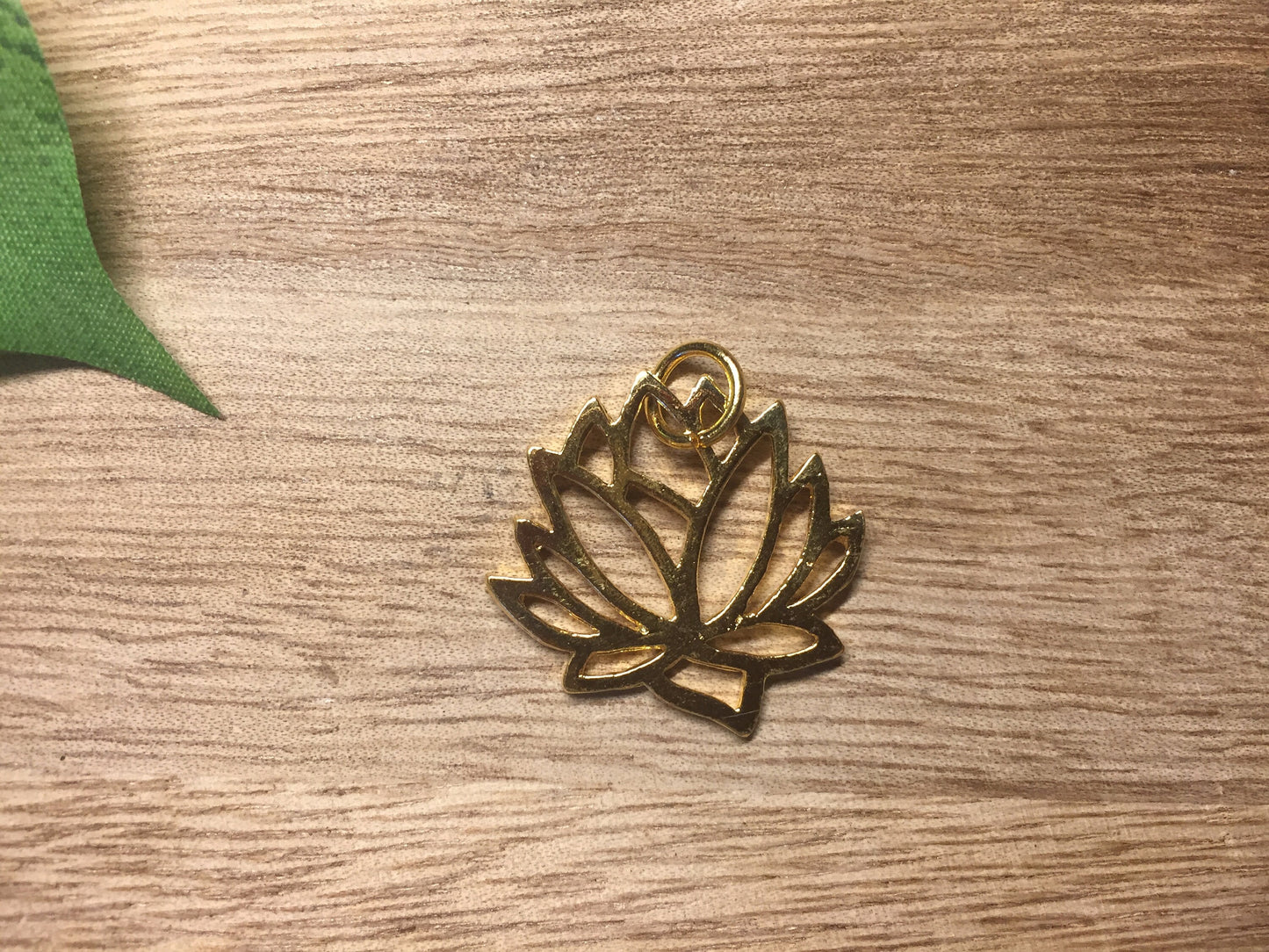 Small Lotus Flower Gold Charm, Gold Overlay Over Brass, Charms for Earring/Necklace/Bracelets,Bridesmaids, Jewelry Findings,Jewelry Supplies
