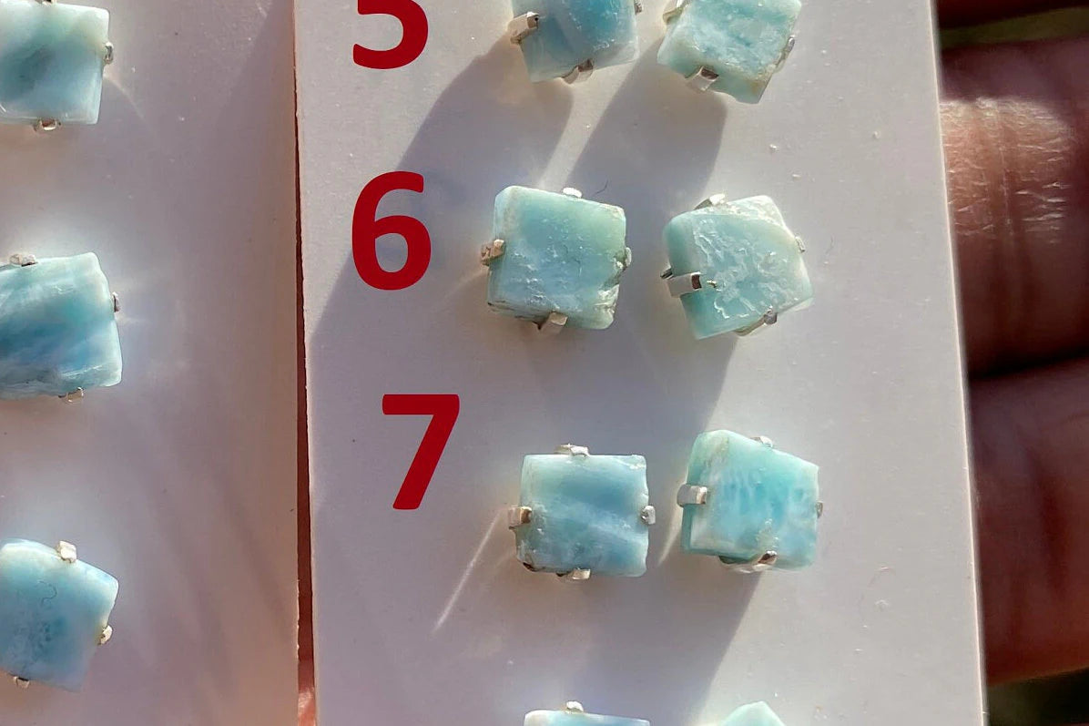 Small Raw Larimar Stud Earrings Sterling Silver, Larimar Earrings, Larimar Jewelry, Raw Larimar Stone, Raw Larimar Slab, Raw Larimar Crystal