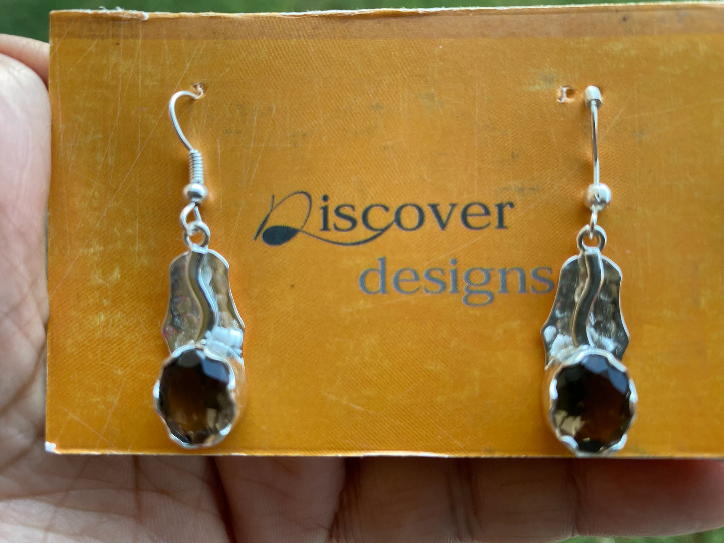 Smoky Topaz Gemstone Silver Overlay Earring, Birthstone, Birthday Gift for Girlfriend, Dangle Earring, Gemstone Earrings, Bridesmaid Earring