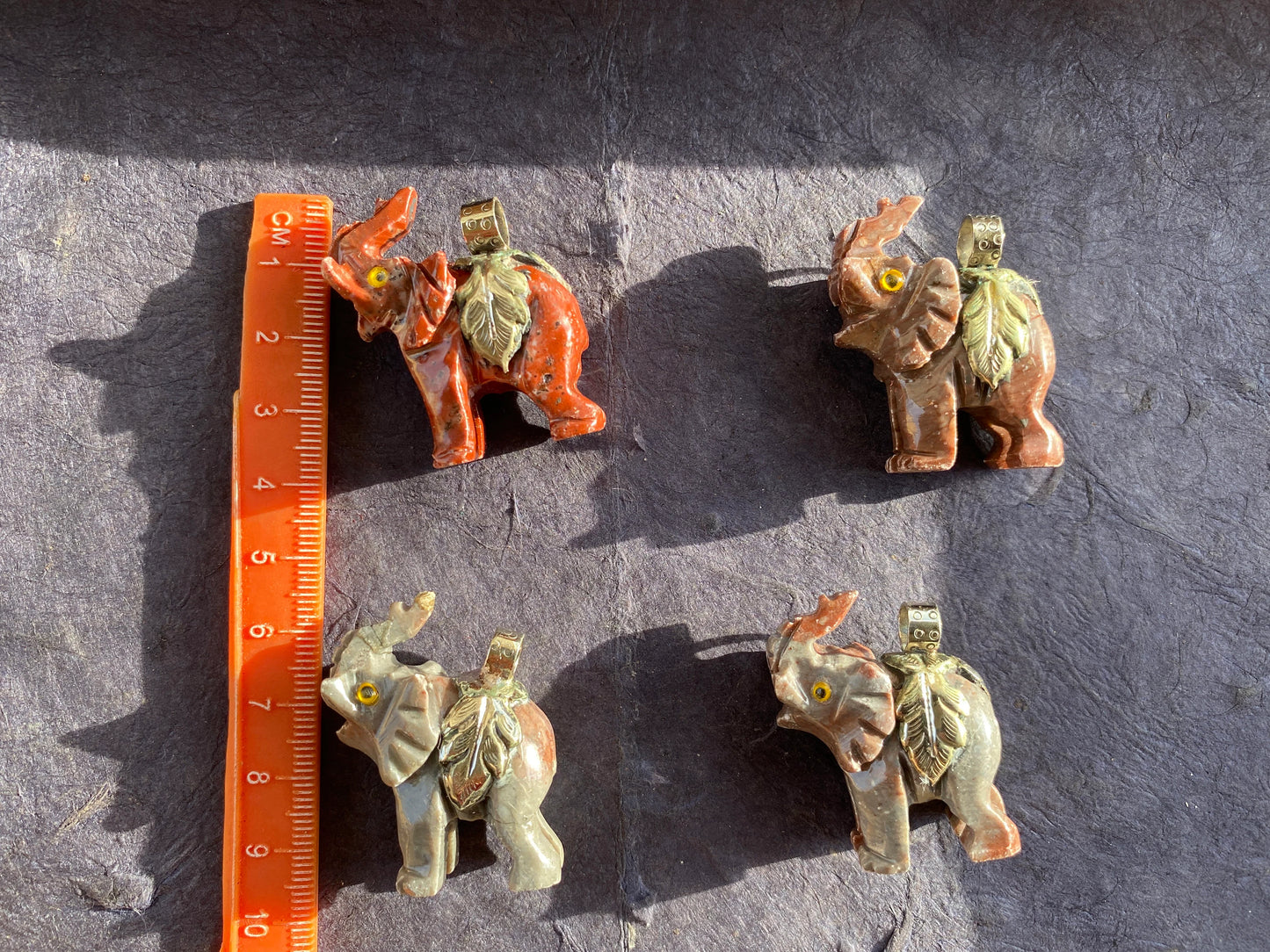 Soapstone Carved Elephant Tibetan Silver Pendant, Carved Elephant Jewelry, Stone Totem Animal, Spirit Animal Gift, Animal Lover's Jewelry