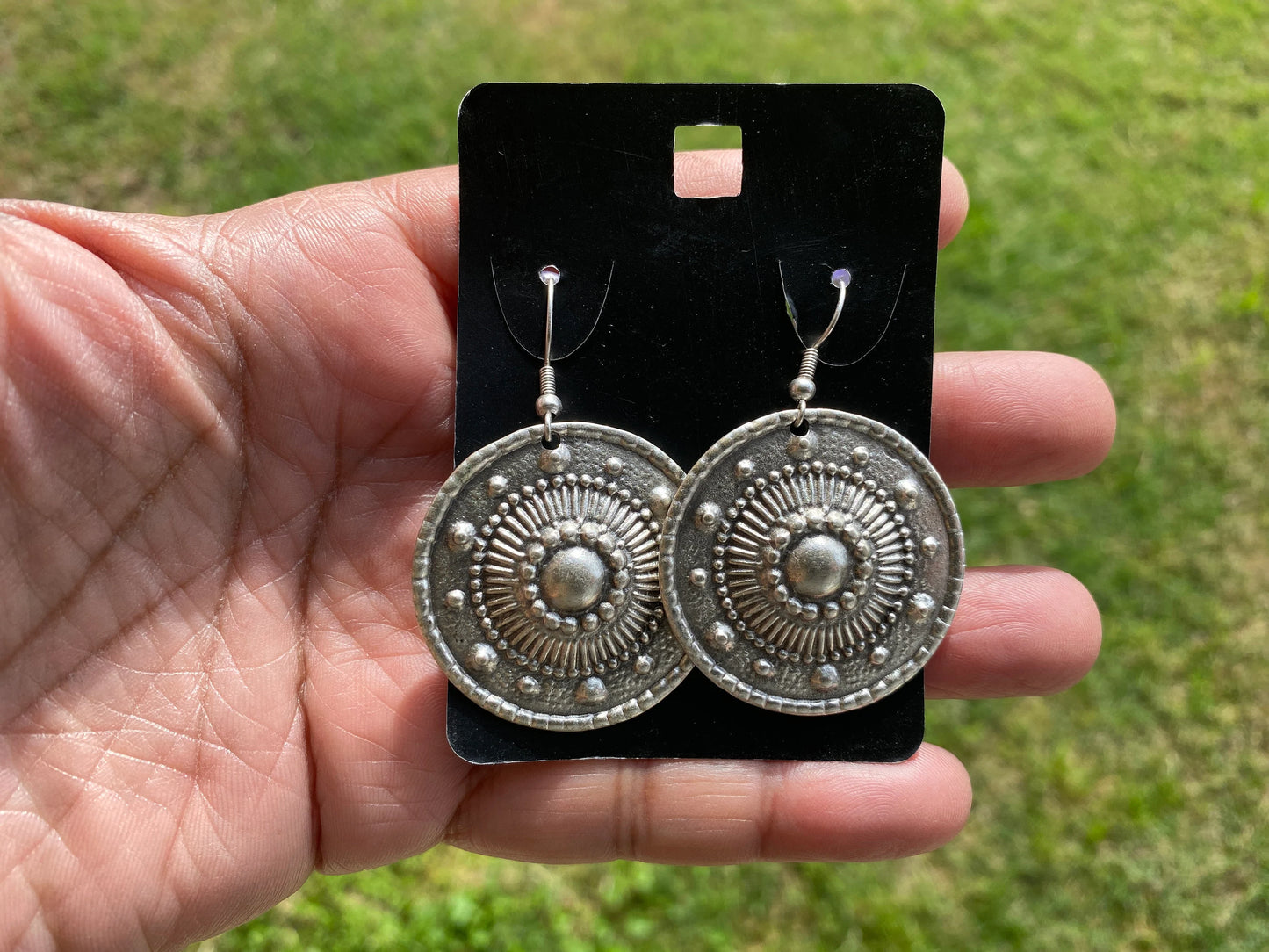 Stylist Matte Silver Plated Lead & Nickel Free Turkish Design Earrings, Dangle Earrings, Arabic Earring, Ancient Gypsy Earring, Light Weight