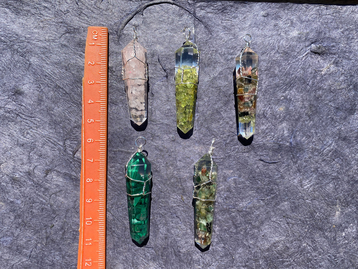 Terminated Pointed Silver Plated Wire Wrapped Gemstone, Crown Chakra, Healing Stone, Bridesmaids Jewelry, Cleansing Stone, Quartz Pendants
