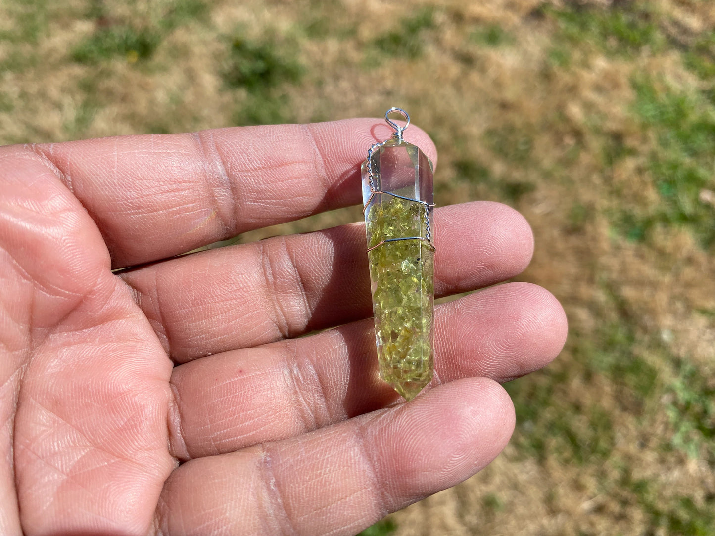 Terminated Pointed Silver Plated Wire Wrapped Gemstone, Crown Chakra, Healing Stone, Bridesmaids Jewelry, Cleansing Stone, Quartz Pendants