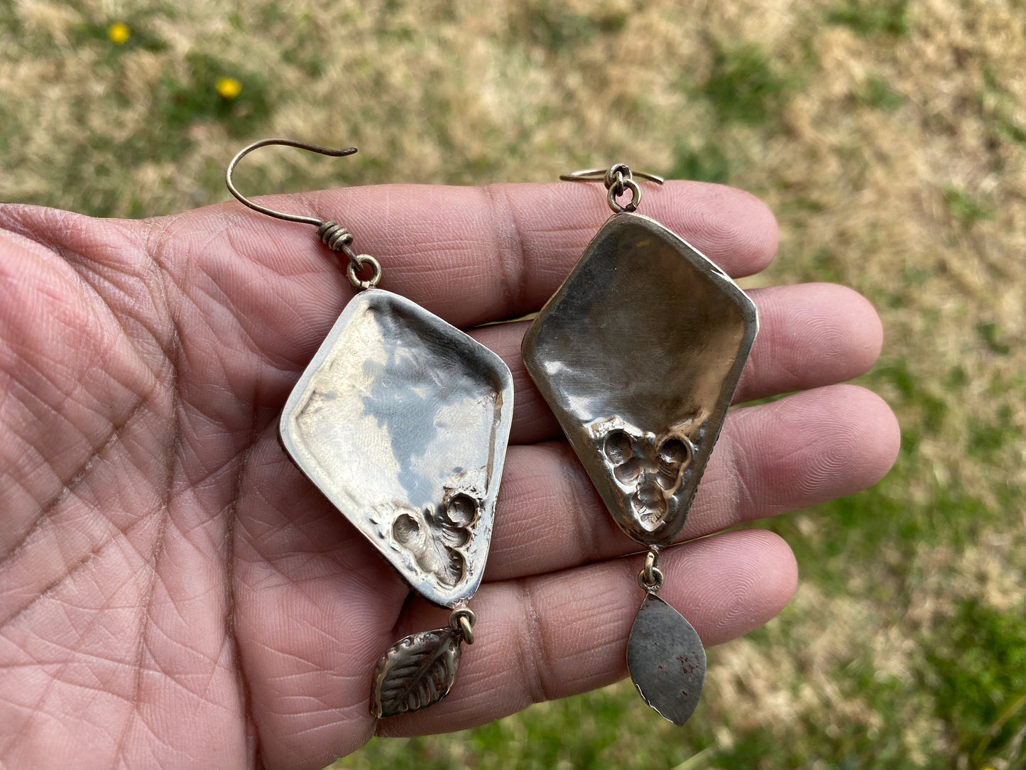 Tibetan Designs Earrings, Made with Tibetan Silver Howlite Turquoise Stone, Tribal Earrings, Bohemian Earrings, Gift for Wife, Light Weight