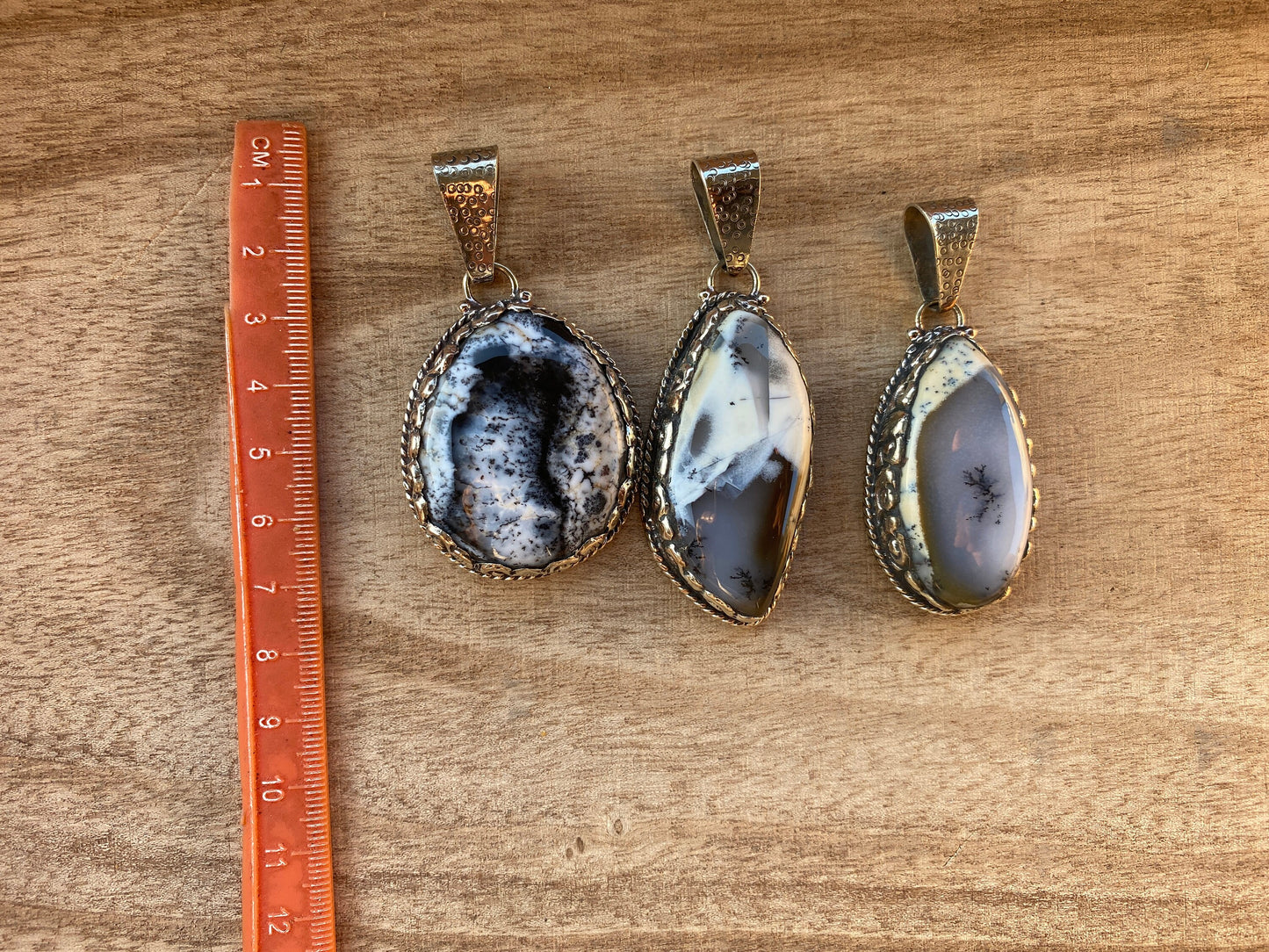 Dendritic Opal Agate Natural Gemstone, Tibetan Silver Pendant, Handcrafted Jewelry, Natural Stone Jewelry, Pendant for Necklace, Boho Chic