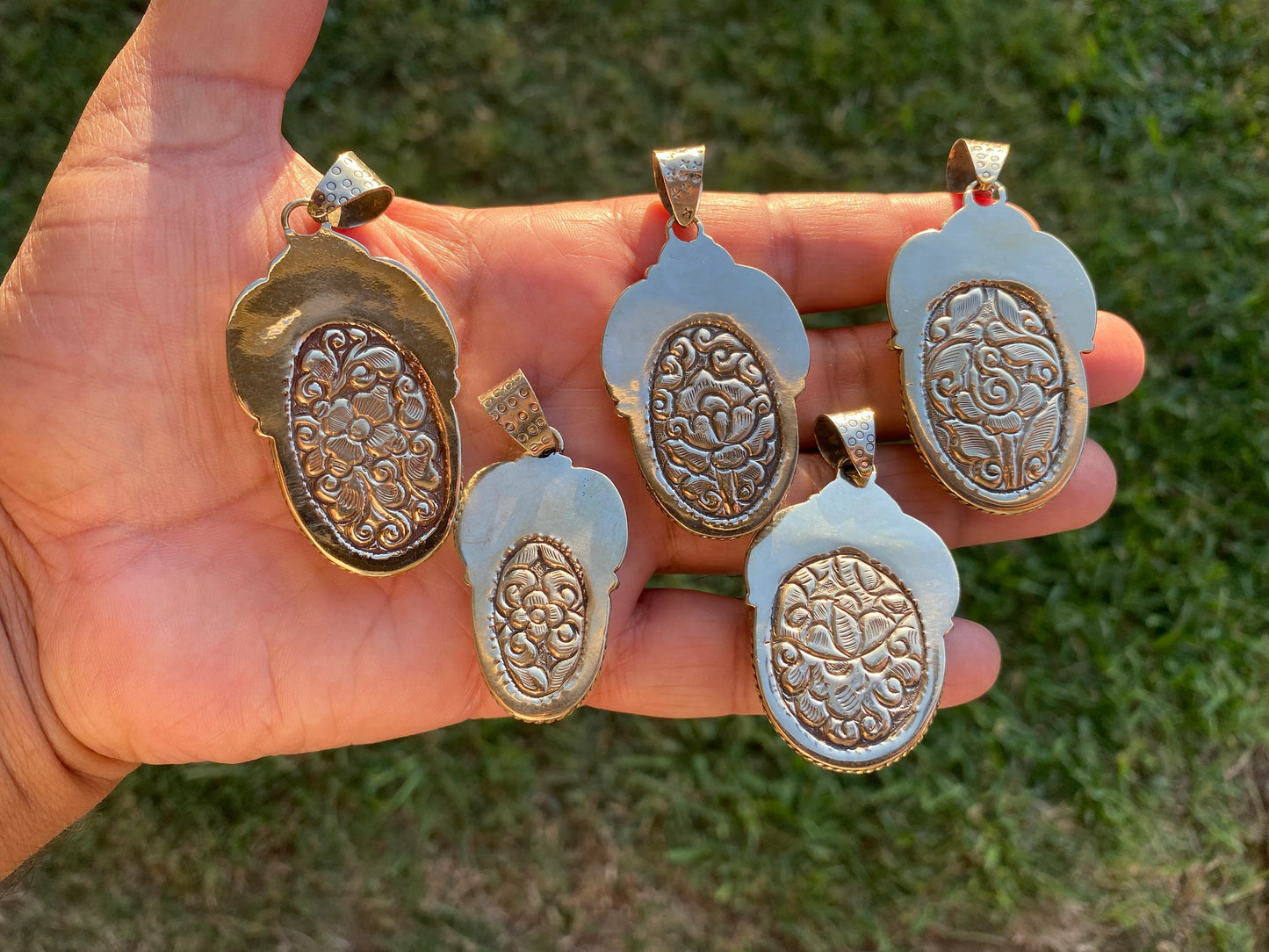 Dendritic Opal Agate Natural Gemstone, Tibetan Silver Pendant, Handcrafted Jewelry, Natural Stone Jewelry, Pendant for Necklace, Boho Chic