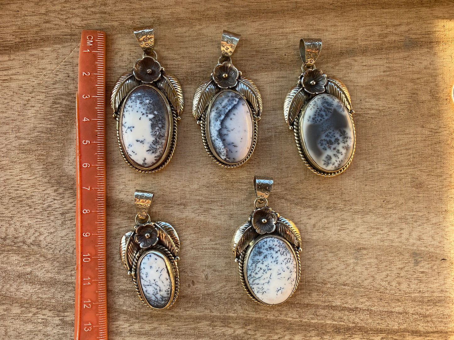 Dendritic Opal Agate Natural Gemstone, Tibetan Silver Pendant, Handcrafted Jewelry, Natural Stone Jewelry, Pendant for Necklace, Boho Chic