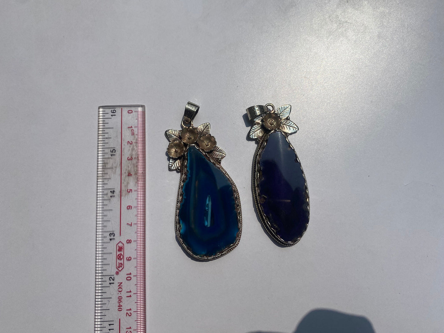 Tibetan Silver and Agate Slice Pendant, Cosmic Elegance, Agate Slice Pendant with Tibetan Silver Accent.